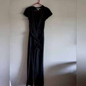 Diane Von Furstenberg Size 4 Black Silk Blend Jumpsuit